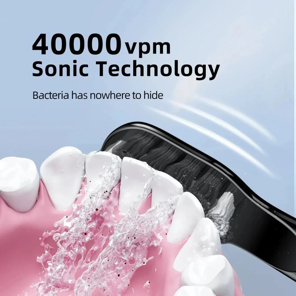 Premium Couple Electric Toothbrush with 5 Cleaning Modes and Acoustic Wave Technology