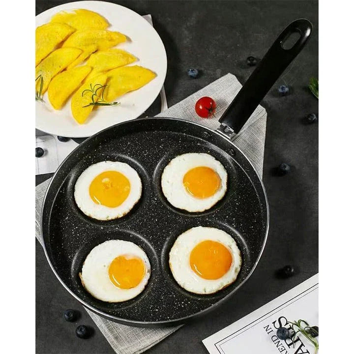 Premium 4-in-1 non-stick frying pan set made of durable aluminium alloy with ergonomic handles and a versatile 4-pan design for efficient multi-dish cooking.