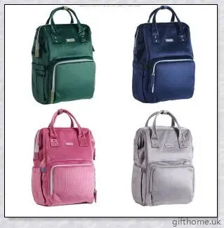 Premium polyester nappy backpack with multiple pockets and adjustable straps, perfect for modern British parents
