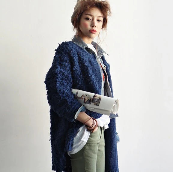Women's cosy knitted jumper coat in a range of sophisticated colours, featuring a premium mohair blend and timeless British-inspired design.