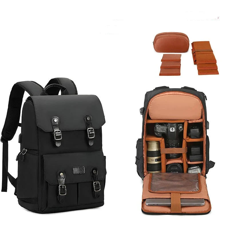 Rugged outdoor camera backpack with waterproof, anti-theft, and breathable features for capturing stunning photography on the go.