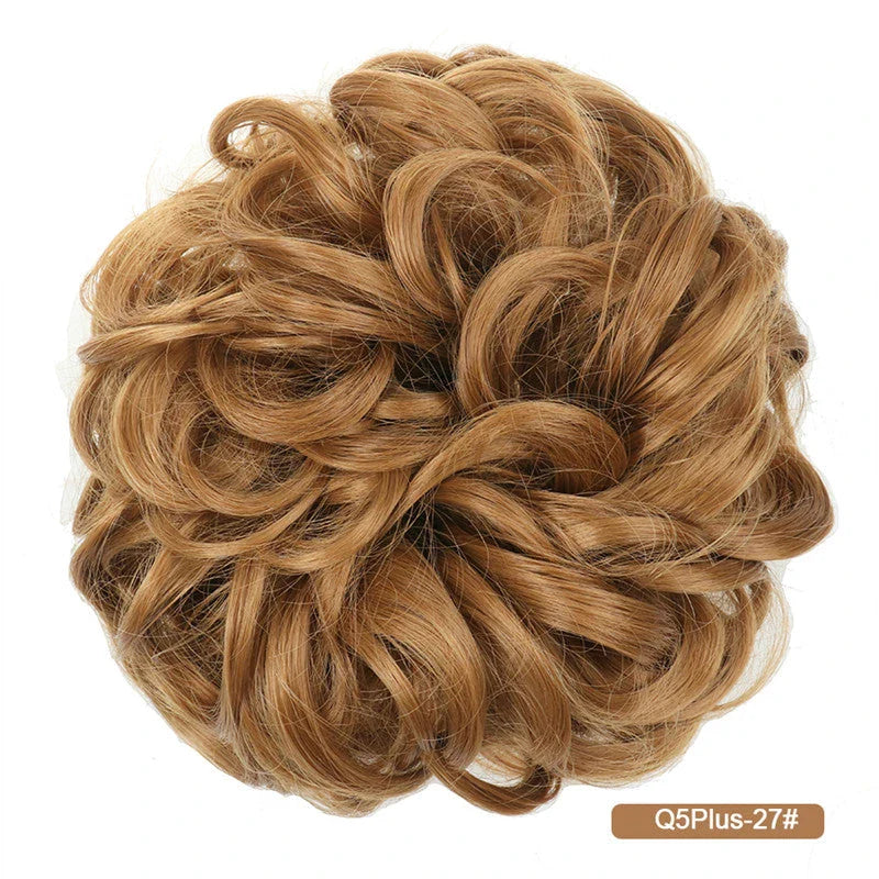 Messy Chignon Donut Hair Bun Pad in Fawn Brown, a versatile hair accessory that provides effortless elegance