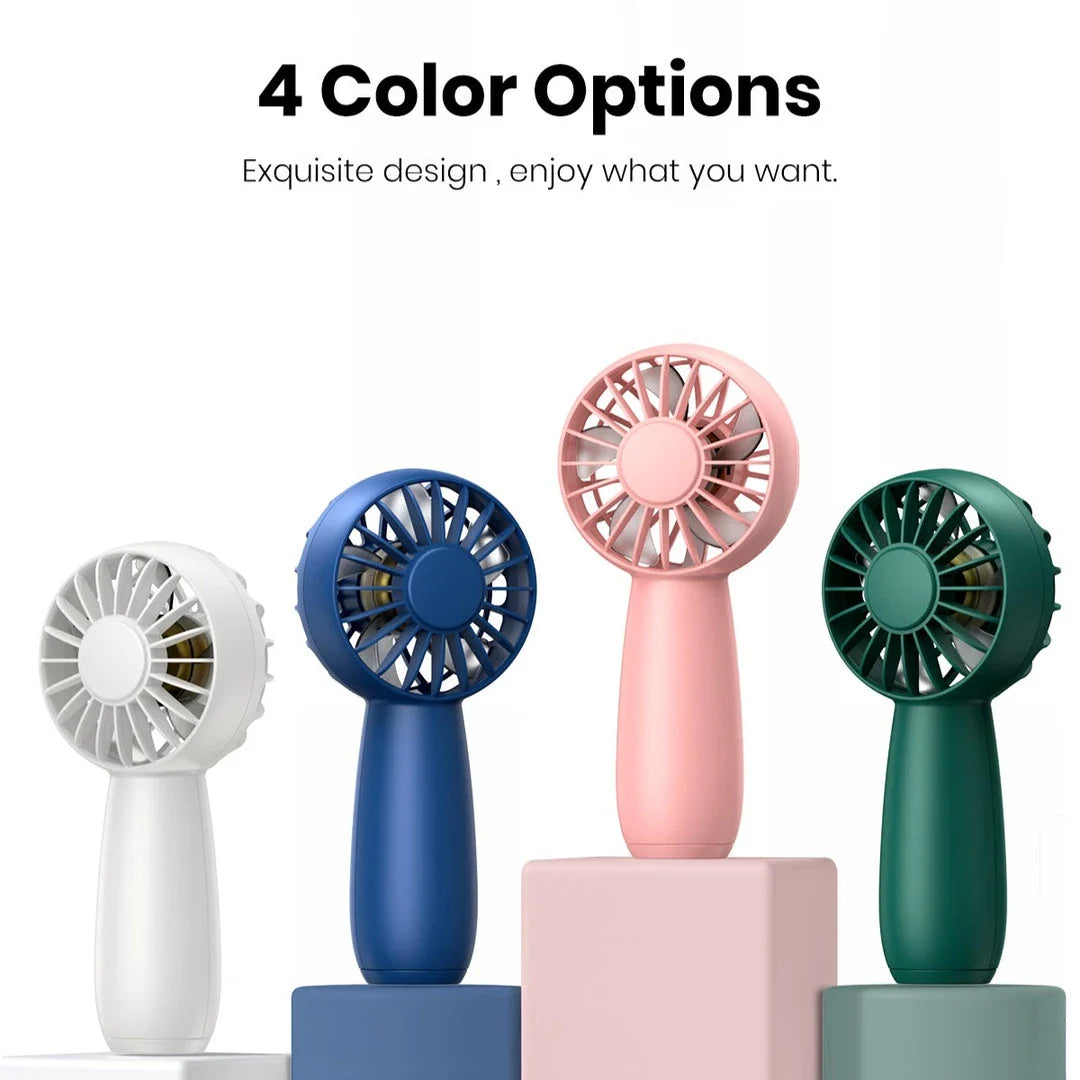 Mini Portable USB Electric Fan with Rechargeable Battery and Adjustable Speeds for Cooling Comfort