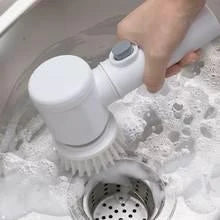 Trendha Multi-Function Electric Cleaning Brush for Effortless Scrubbing on Dishes, Countertops, and Bathroom Surfaces