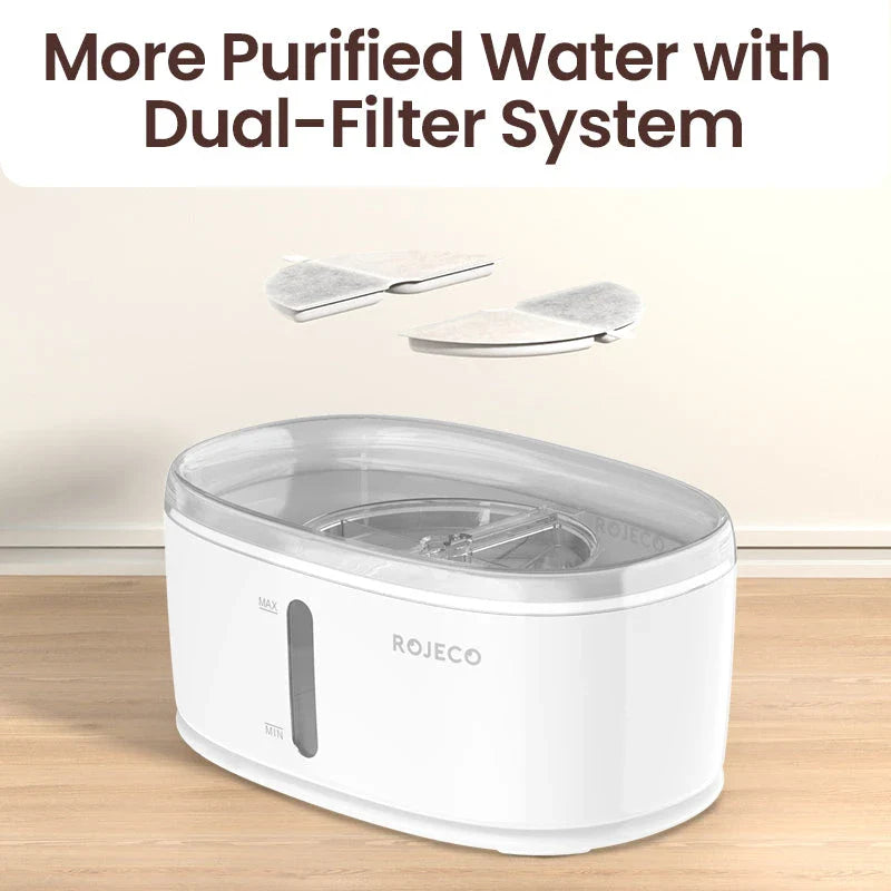 Automatic Wireless Pet Water Fountain with Dual Drinking Zones - Premium Hydration Solution for Cats and Dogs