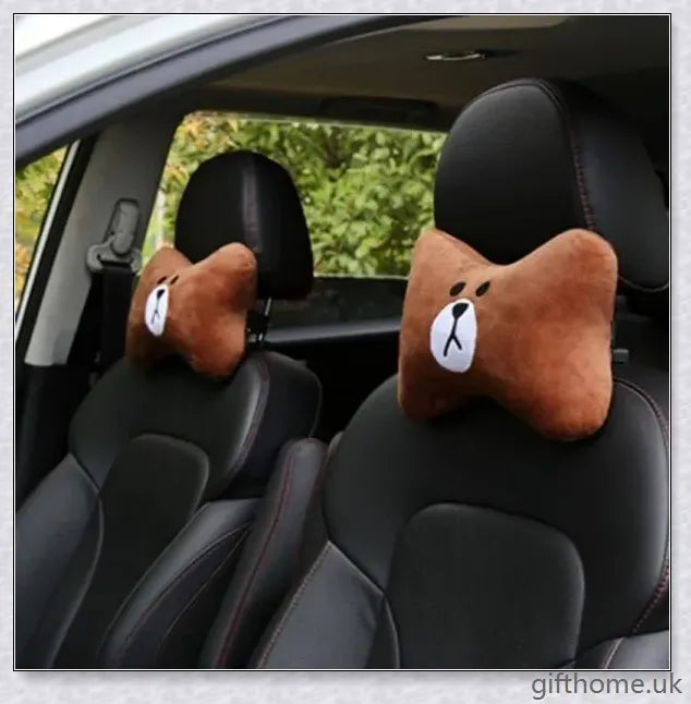 Premium plush car seat cushion with ergonomic design for neck and spinal support during long drives