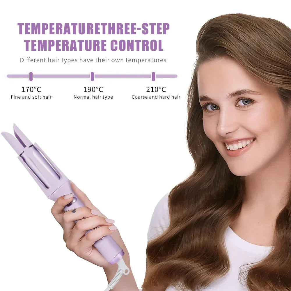 32mm Automatic Rotating Hair Curler with ceramic tourmaline technology for salon-quality curls