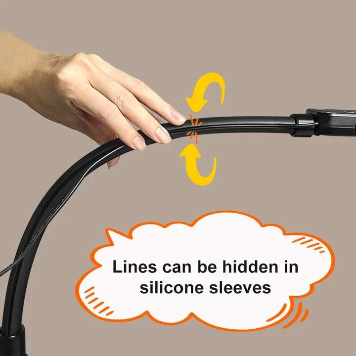 Premium 24W LED desk lamp with adjustable brightness, colour temperature, and flexible positioning for enhanced workspace productivity and comfort