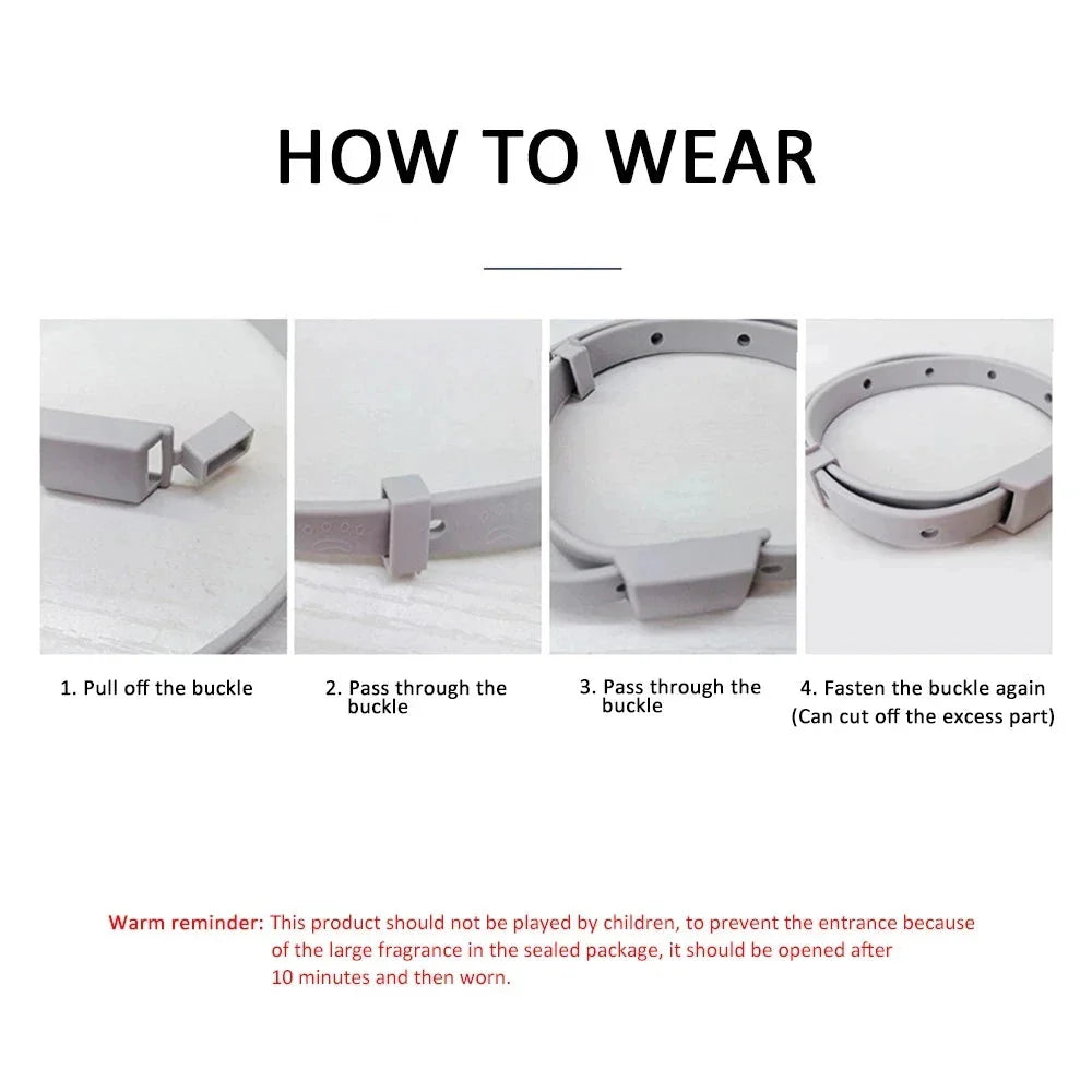 A premium anti-flea and tick collar for small cats and dogs, providing 8 months of continuous protection with an adjustable and water-resistant design.