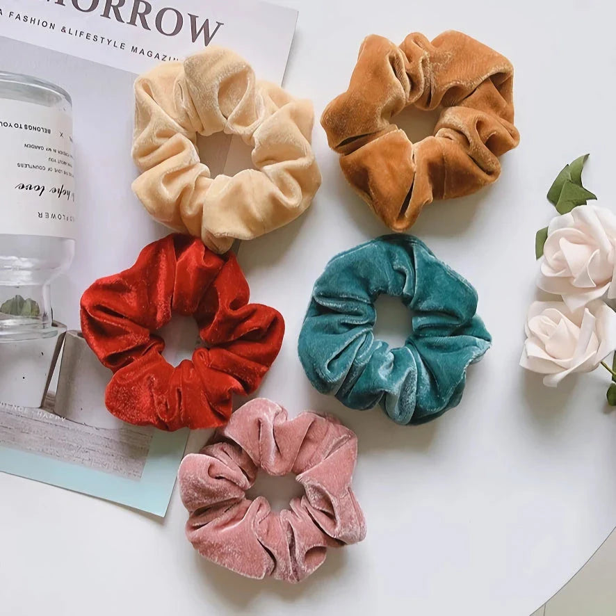 Stylish and comfortable elastic hair bands for girls and women in a variety of vibrant colours
