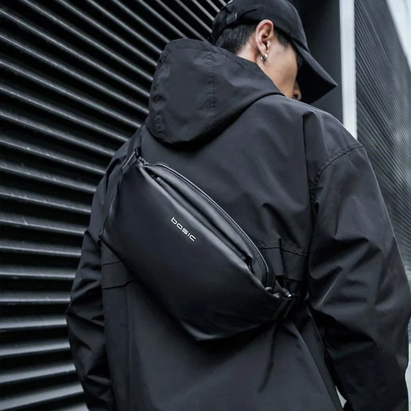 Stylish nylon one-shoulder backpack with zip closure and comfortable strap for professional work attire