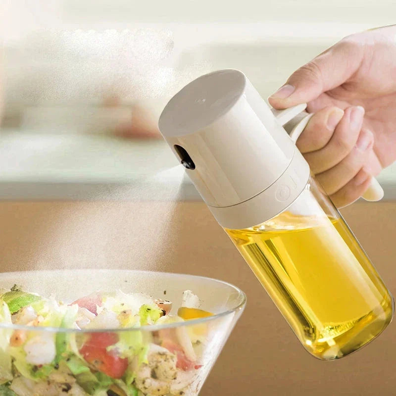 250ml High Borosilicate Glass Oil Spray Bottle with Ergonomic Handle and Eco-Friendly Lid