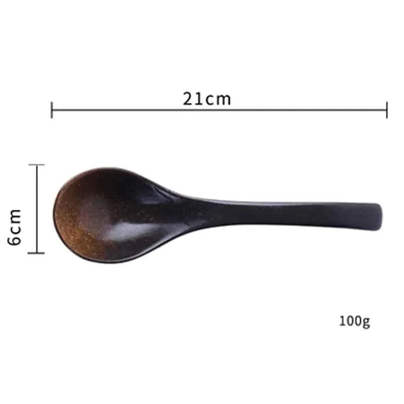 Premium Japanese-style ceramic ramen bowl with matching spoon, designed for an authentic ramen dining experience