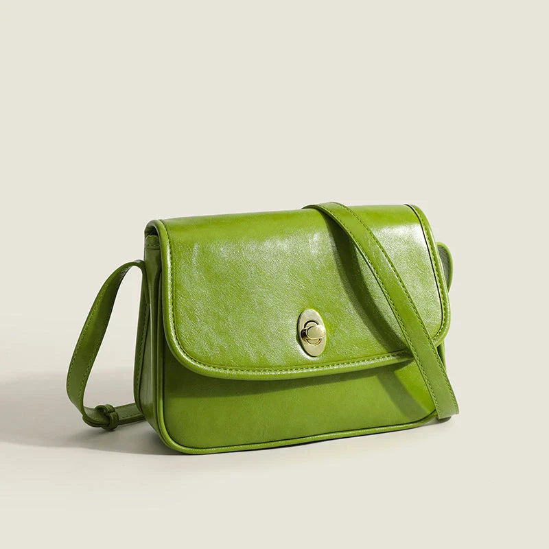 Trendha Flap Square Shoulder Bag in Black, Brown, and Green colours with a vintage-inspired design and secure button closure