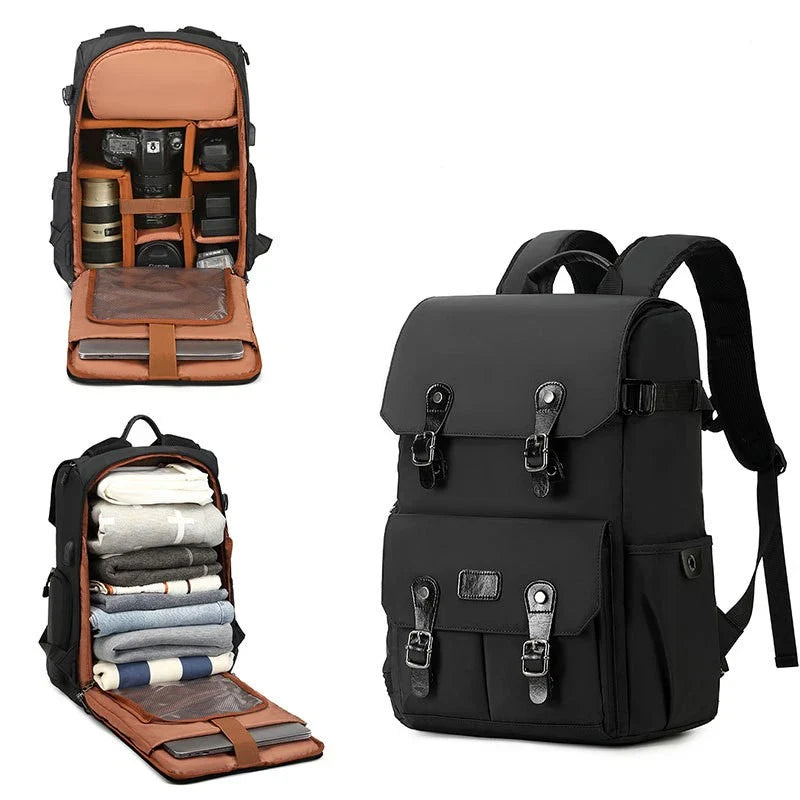 Rugged outdoor camera backpack with waterproof, anti-theft, and breathable features for capturing stunning photography on the go.