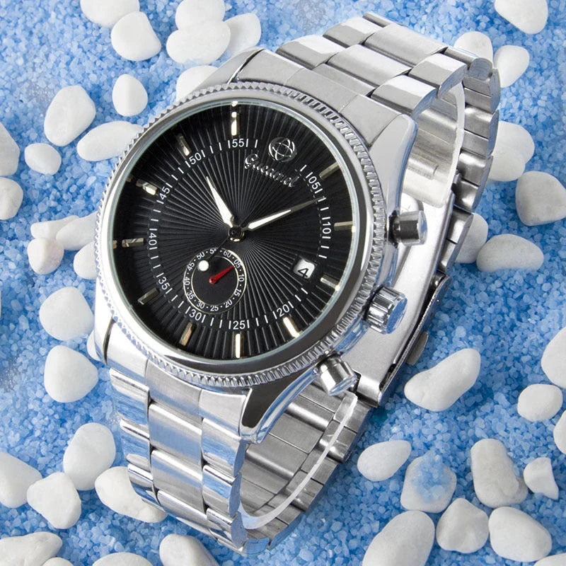 Premium British-made steel-belt business watch with a classic, elegant design