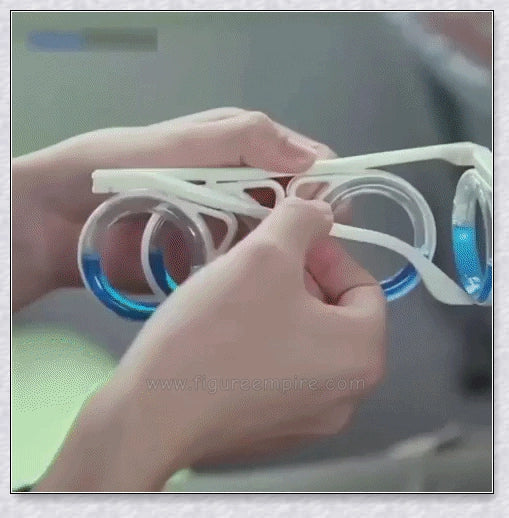 Anti-Motion Sickness Glasses with Boarding Ring technology for relief from nausea, dizziness, and vertigo during travel by car, boat, or plane