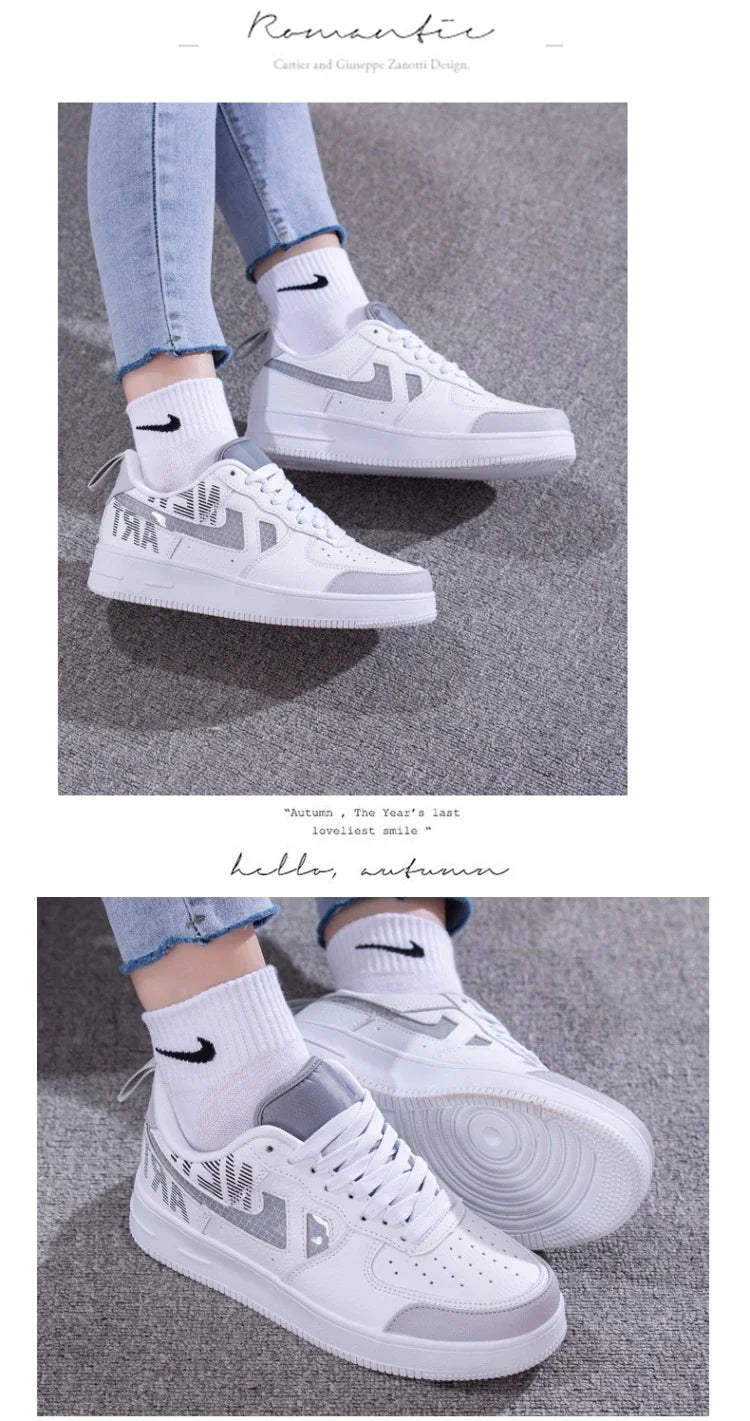 Trendy reflective sneakers in various colours with a casual, stylish design for men and women
