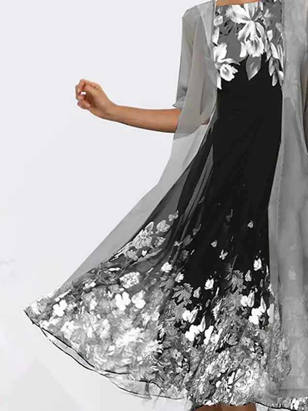GiftHome UK Stylish Multi-Colour Long Dress for Discerning Ladies