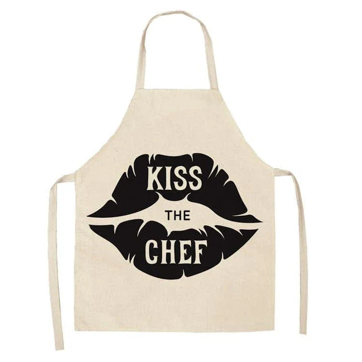 Premium Cotton and Linen Apron in Blue, Green, Grey, and White colors for the modern British kitchen