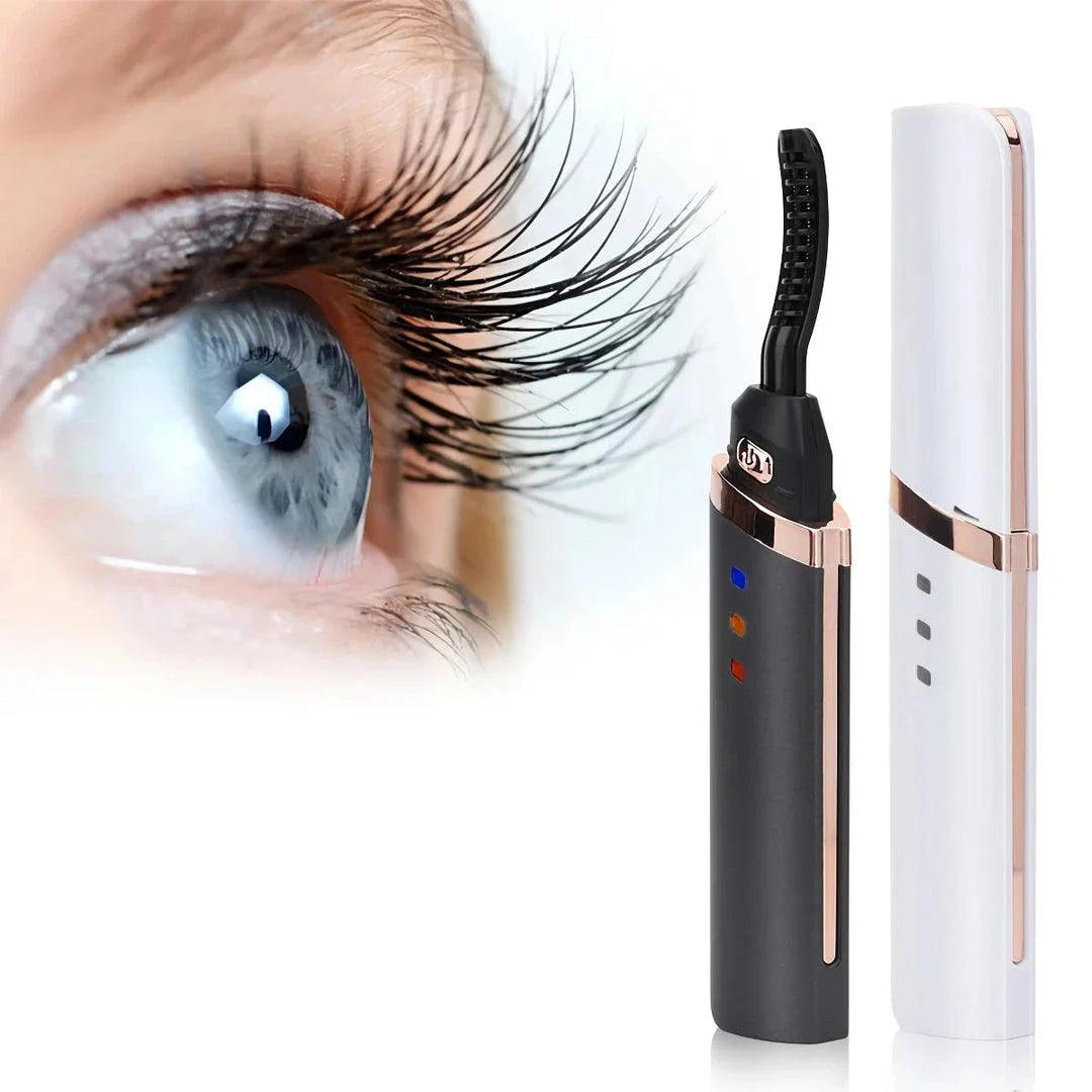 Quick-Heating USB Rechargeable Eyelash Curler with Adjustable Temperature Settings for Long-Lasting, Natural-Looking Curls