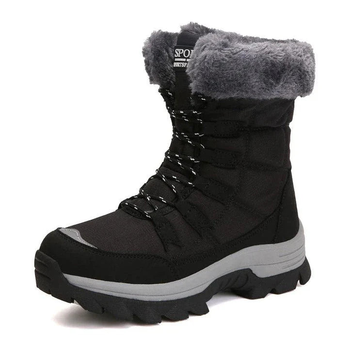 Premium cotton snow boots with waterproof design, plush lining, and non-slip outsole for women