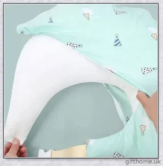 Premium breastfeeding nursing pillow with adjustable buckle, soft cotton fabric, and extra cushioning to support baby's head and prevent reflux.