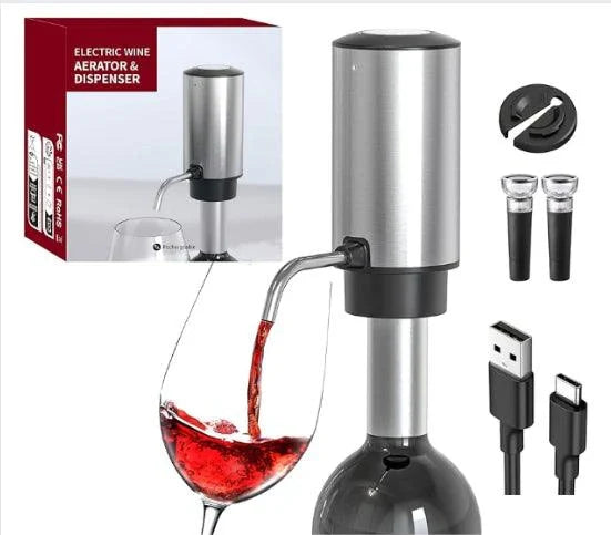 Premium stainless steel aroma decanter with instant decanting function for enhancing wine flavour and aroma