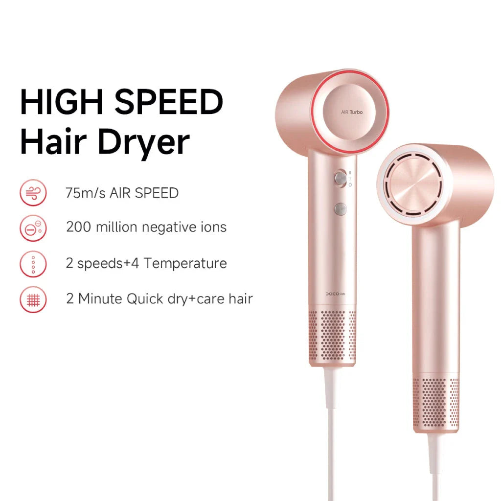 Powerful and lightweight hair dryer with advanced ionic technology for fast, frizz-free drying and salon-quality results