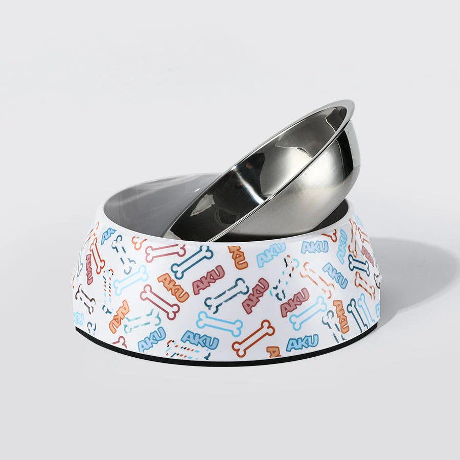 Anti-Tipping Stainless Steel Pet Food and Water Bowl - Durable, Spill-Proof Design for Hassle-Free Mealtime