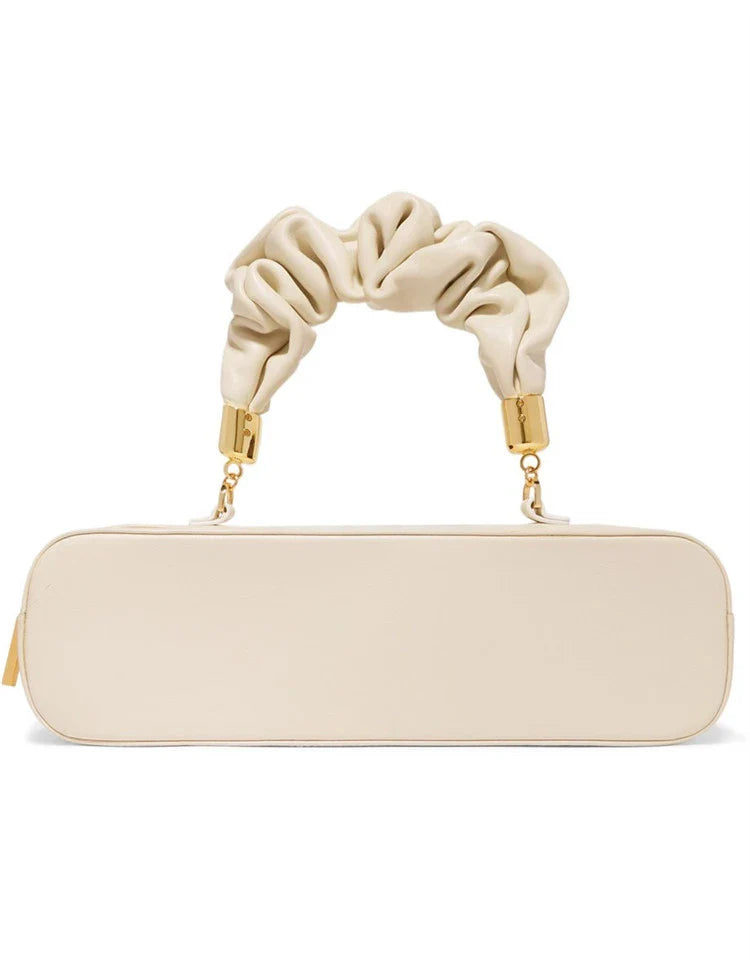 Sophisticated long shoulder diagonal bag with a sleek horizontal square design, made of durable synthetic leather and featuring a single shoulder strap for hands-free convenience.