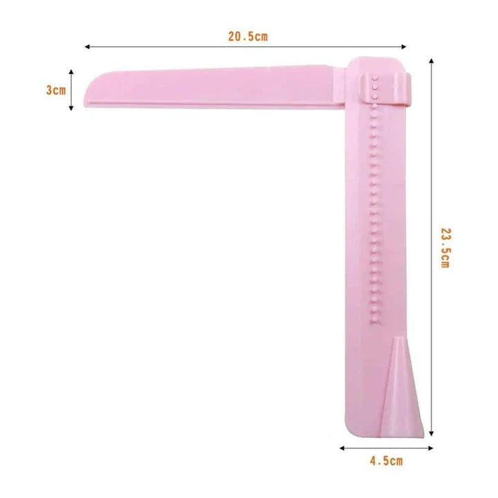 Adjustable cake leveller made of food-grade plastic for creating smooth and even cake surfaces