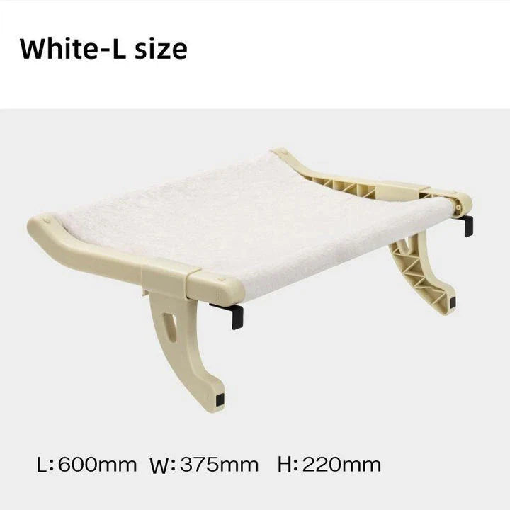A stylish and durable cat hammock bed that attaches securely to any window, providing your feline friend with a cosy and elevated spot to relax.