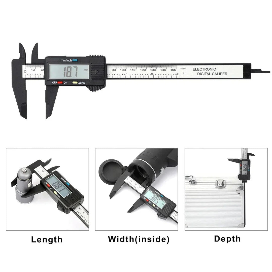 Precision Digital Vernier Caliper with Clear LCD Display - Accurate Measurements for Professional and DIY Projects