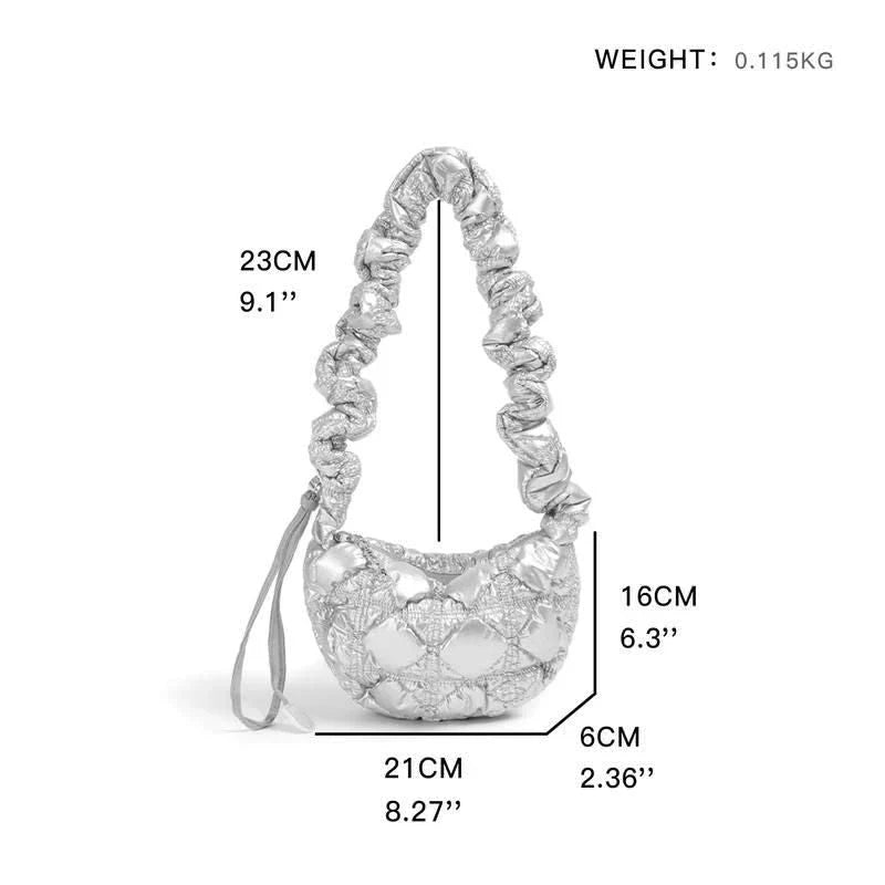 Stylish plaid quilted sling bag with adjustable strap for versatile shoulder or crossbody wear