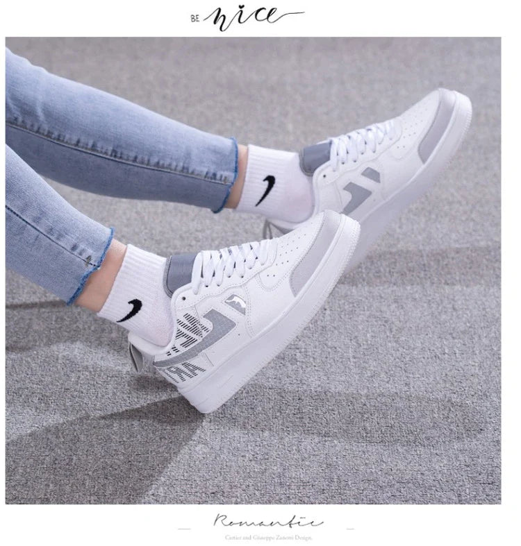 Trendy reflective sneakers in various colours with a casual, stylish design for men and women