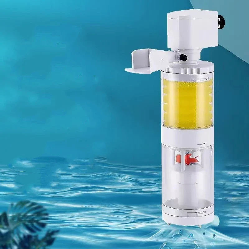 Premium 3-in-1 fish tank with integrated filtration system, sleek wall-mounted design, and durable plastic construction