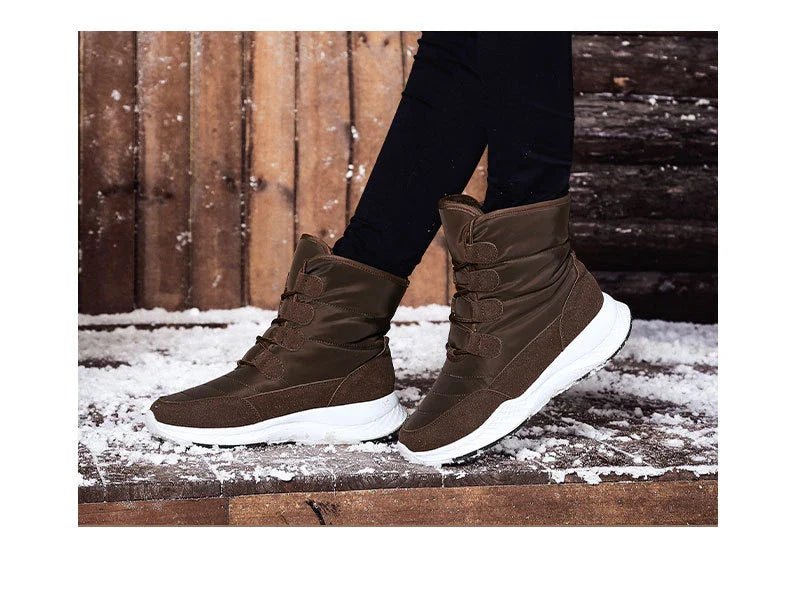 Premium velvet snow boots with plush lining, durable rubber sole and high-top design for reliable winter wear