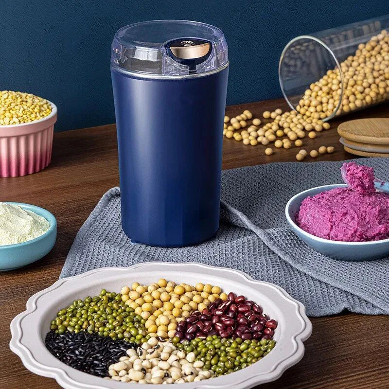 Premium Compact Electric Coffee Grinder with Stainless Steel Blades and Adjustable Grind Settings