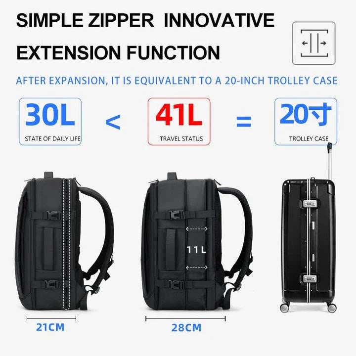 Versatile Backpack made of premium Oxford textile with multiple pockets for organised storage