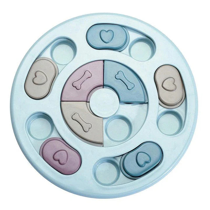 Puzzled Interactive Feeding Bowl for Dogs - Durable Polypropylene Bowl with Puzzle Design to Promote Foraging and Mental Stimulation