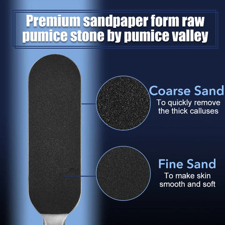 Premium double-sided stainless steel foot file for salon-quality pedicures at home