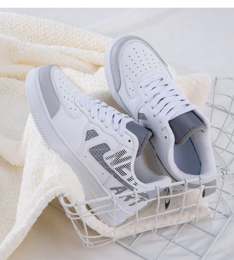 Trendy reflective sneakers in various colours with a casual, stylish design for men and women
