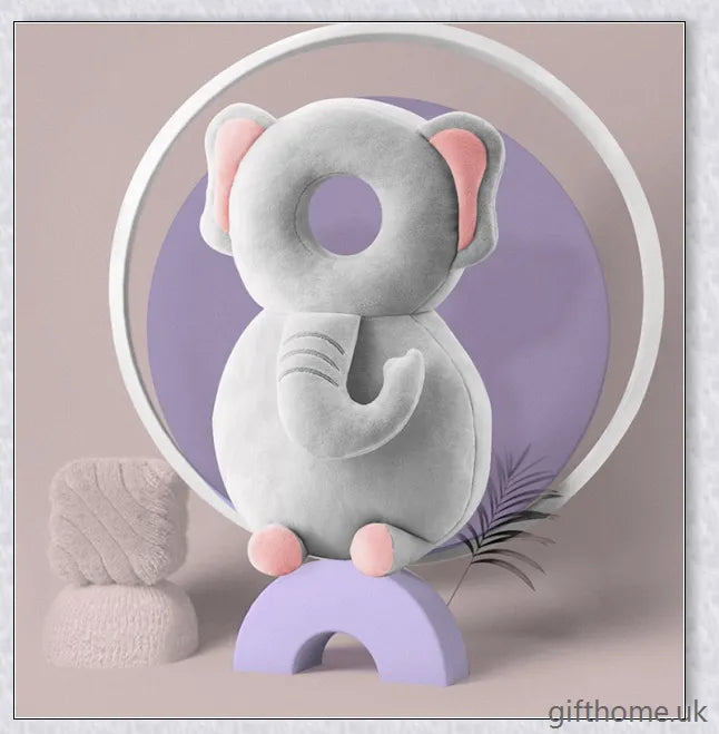 Breathable Tencel anti-fall baby pillow with animal-themed designs, providing cushioning and protection for a child's head and neck