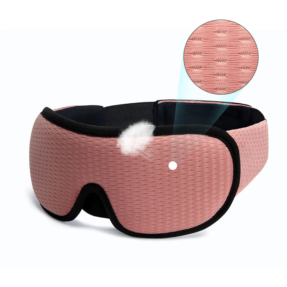 Luxury 3D memory foam sleep mask with adjustable elastic band for a tailored fit and complete darkness