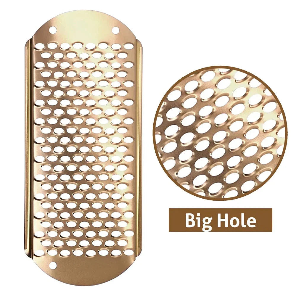 Professional Foot File Rasp for Callus Removal - Durable Stainless Steel Construction with Elegant Golden Finish
