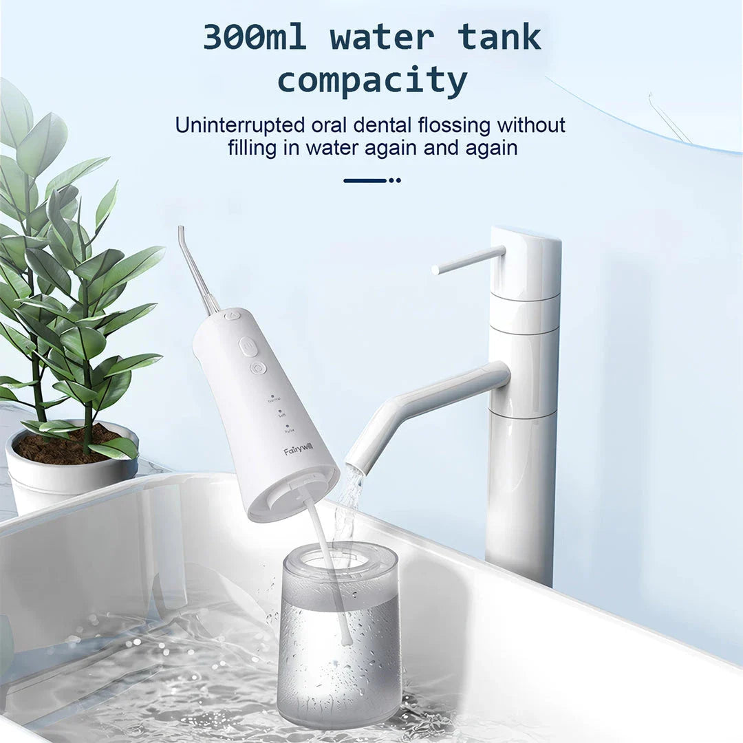 Cordless Water Flosser with 3 Cleaning Modes, Detachable Tank, and Replaceable Nozzles for Improved Oral Hygiene