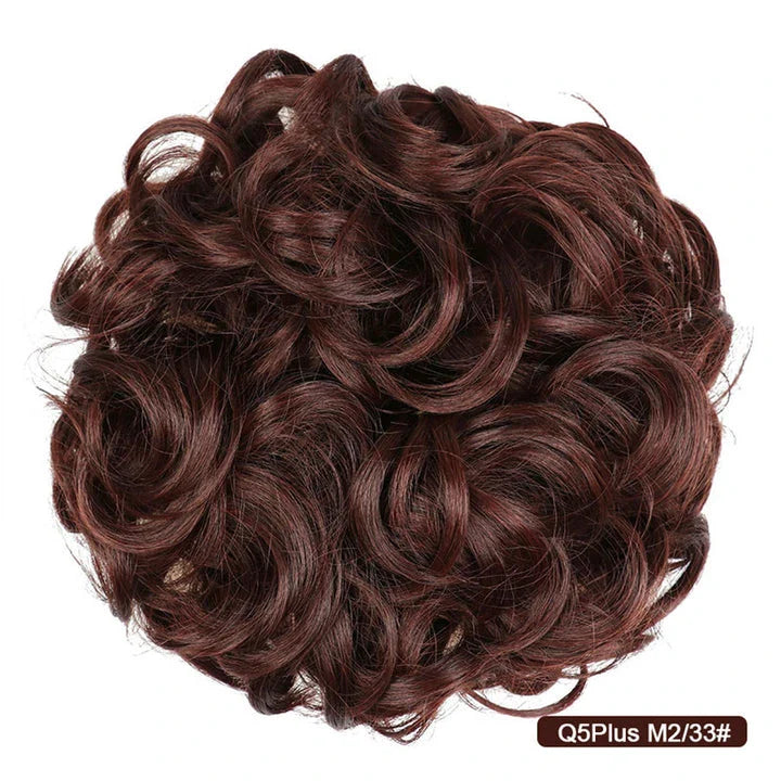 Messy Chignon Donut Hair Bun Pad in Fawn Brown, a versatile hair accessory that provides effortless elegance