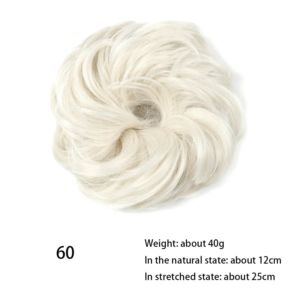 Messy Chignon Donut Hair Bun Pad in Fawn Brown, a versatile hair accessory that provides effortless elegance