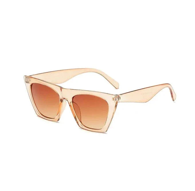 Trendy cat-eye sunglasses with polycarbonate lenses that provide UV400 protection and anti-reflective coating for enhanced clarity